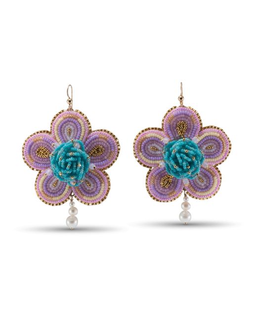 Arla Lucia Blooming Nebula Beaded Earrings