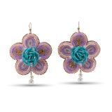 Arla Lucia Blooming Nebula Beaded Earrings