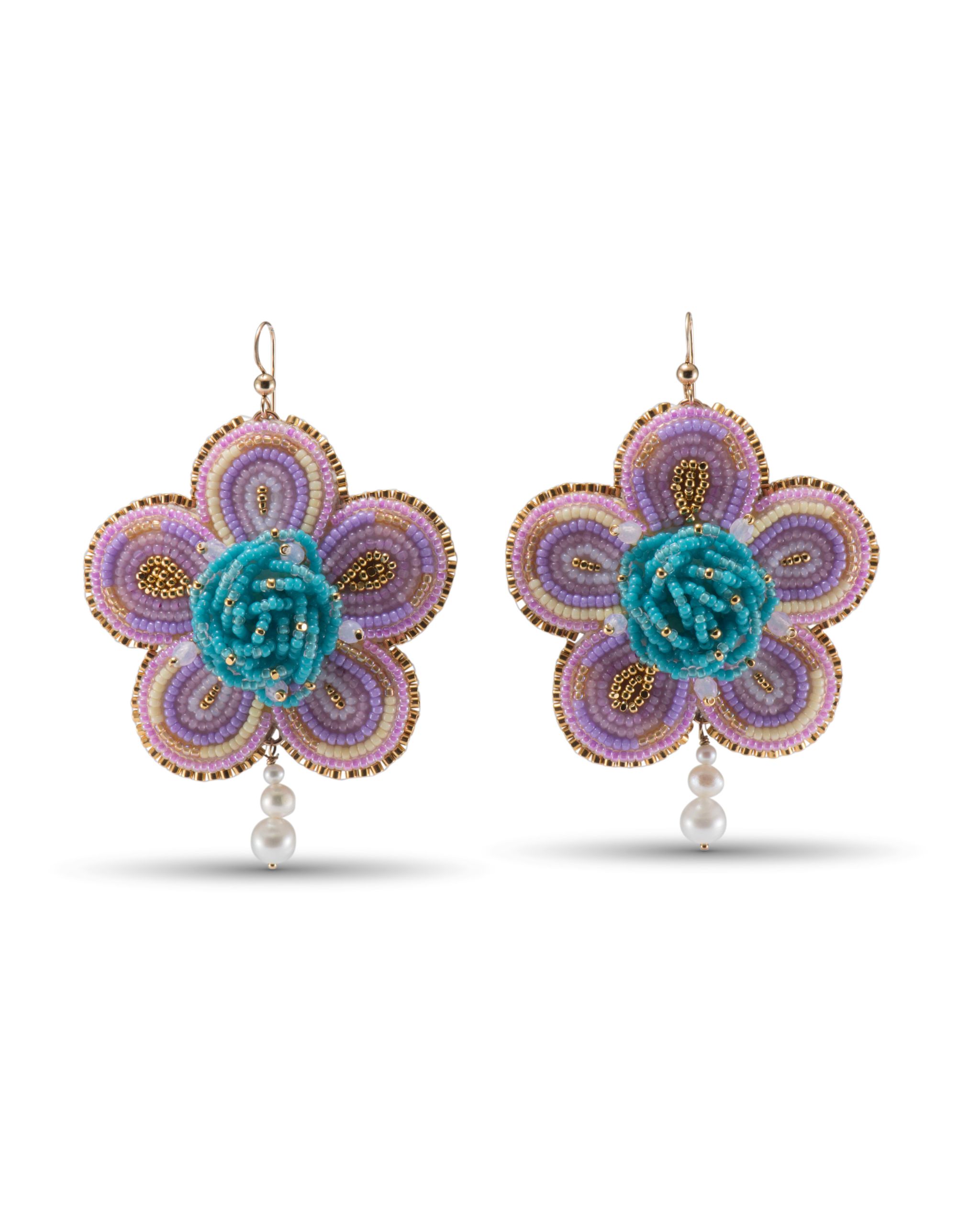 Arla Lucia Blooming Nebula Beaded Earrings