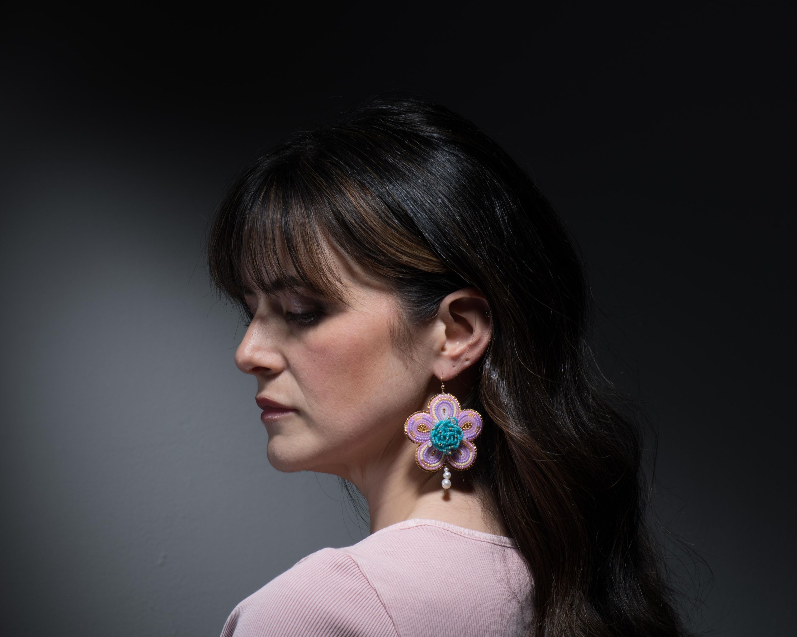 Arla Lucia Blooming Nebula Beaded Earrings