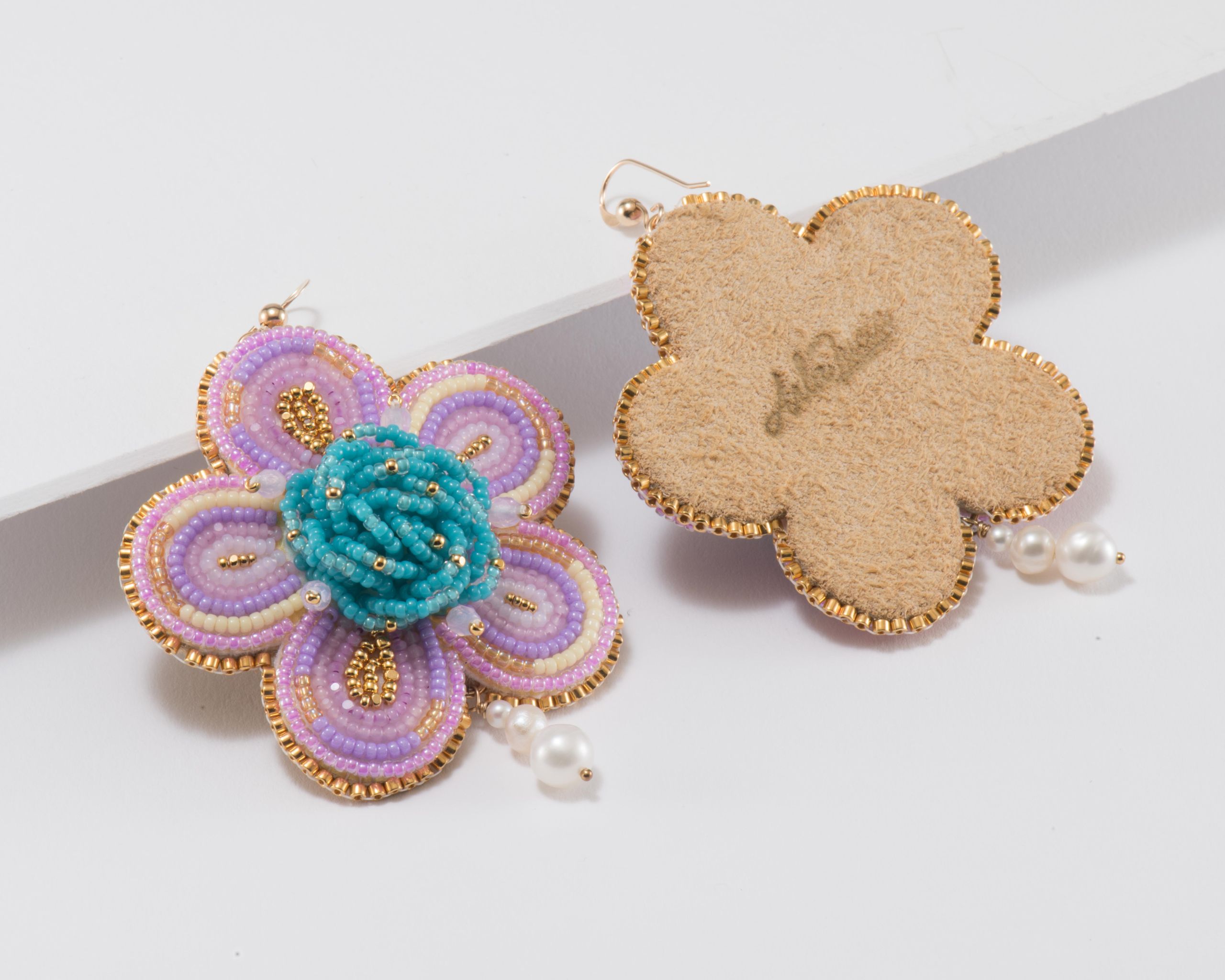 Arla Lucia Blooming Nebula Beaded Earrings