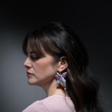 Arla Lucia Double Trillium 3D Beaded Earrings