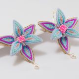 Arla Lucia Double Trillium 3D Beaded Earrings
