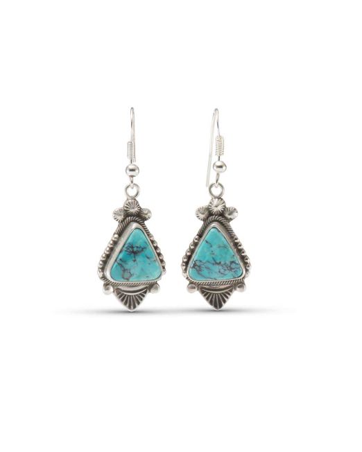 Stanley Parker Turquoise and Sterling Silver Earrings
