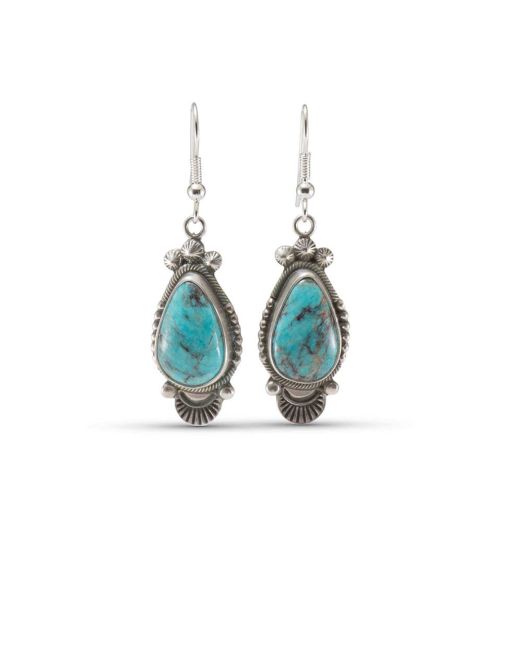 Stanley Parker Turquoise and Sterling Silver Earrings