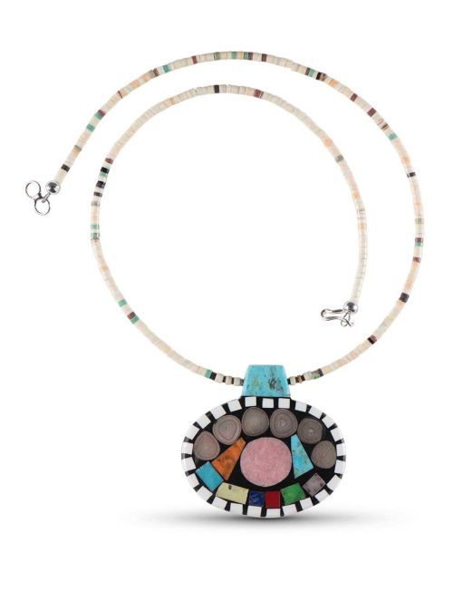 Mary Louise Tafoya Abstract Mosaic Necklace
