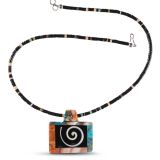 Mary Louise Tafoya Abstract Mosaic Necklace