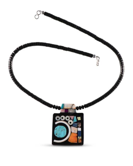 Mary Louise Tafoya Abstract Mosaic Necklace