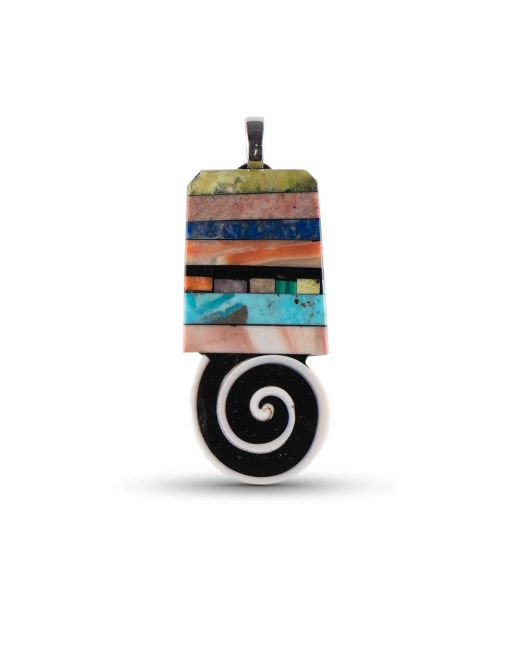 Mary Louise Tafoya Abstract Mosaic Pendant
