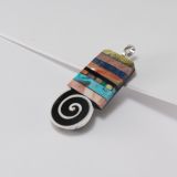 Mary Louise Tafoya Abstract Mosaic Pendant