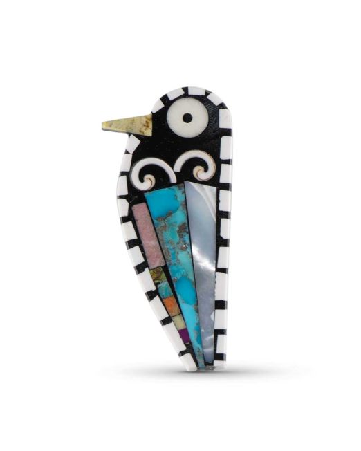 Mary Louise Tafoya Abstract Bird Pin/Pendant