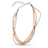 Cheyenne Grabiec Four Strand Melon Shell and Angel Skin Coral Necklace