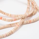 Cheyenne Grabiec Four Strand Melon Shell and Angel Skin Coral Necklace