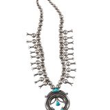 Eskiesosie Squash Blossom Necklace with Turquoise