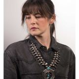 Eskiesosie Squash Blossom Necklace with Turquoise
