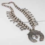Eskiesosie Squash Blossom Necklace with Turquoise