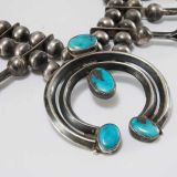 Vintage Navajo Squash Blossom Necklace Circa 1920s