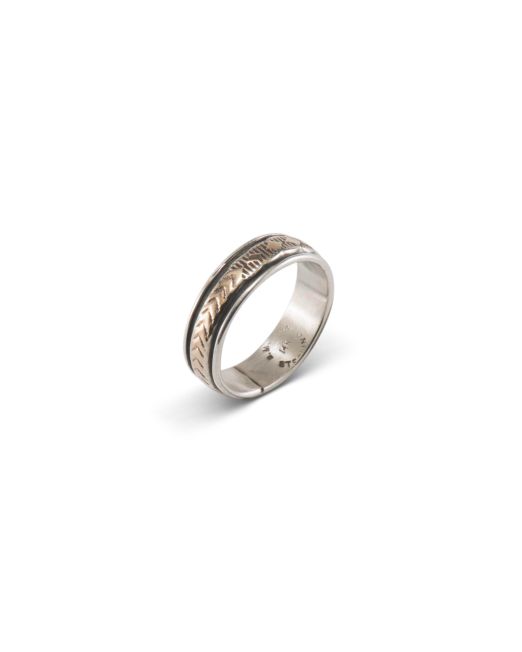 Bruce Morgan Stamped 14kt Gold and Sterling Silver Ring
