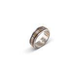 Bruce Morga Stamped 14kt Gold and Sterling Silver Ring