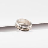 Bruce Morgan Stamped 14kt Gold and Sterling Silver Ring