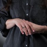 Bruce Morgan Stamped 14kt Gold and Sterling Silver Ring
