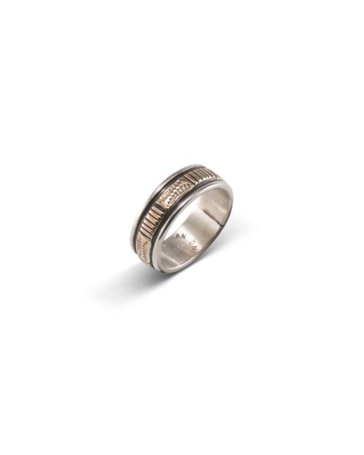 Bruce Morgan Stamped 14kt Gold and Sterling Silver Ring