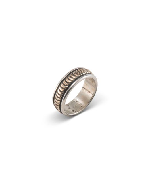Bruce Morgan Stamped 14kt Gold and Sterling Silver Ring