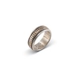 Bruce Morgan Stamped 14kt Gold and Sterling Silver Ring