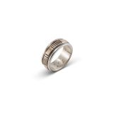 Bruce Morgan Stamped 14kt Gold and Sterling Silver Ring
