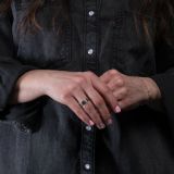 Bruce Morgan Stamped Sterling Silver Ring