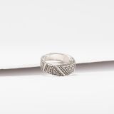 Elgin Tom Thin Sterling Silver Maze Ring