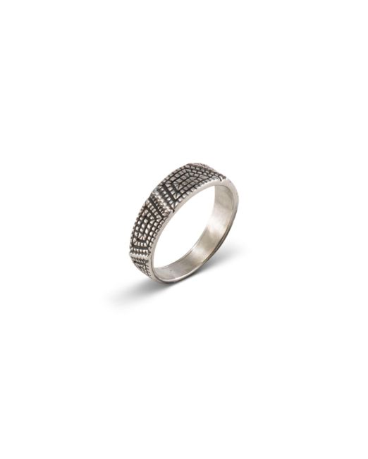 Elgin Tom Thin Sterling Silver Maze Ring