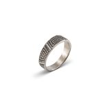 Elgin Tom Thin Sterling Silver Maze Ring