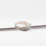 Elgin Tom Thin Sterling Silver Maze Ring