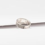 Elgin Tom Thin Sterling Silver Maze Ring