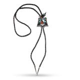 Vintage Zuni Inlay Thunderbird Bolo Circa 1950s