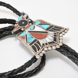 Vintage Zuni Inlay Thunderbird Bolo Circa 1950s