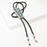 Vintage Silver and Turquoise Bolo Circa 1940s