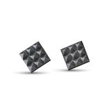 Maria Samora Oxidized Silver Pyramid Cufflinks