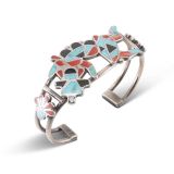 Vintage Zuni Inlay Rainbow Man Cuff
