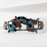 Vintage Zuni Inlay Rainbow Man Cuff