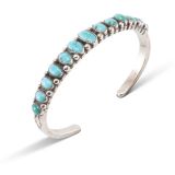Vintage Navajo Turquoise Row Cuff Circa 1920s