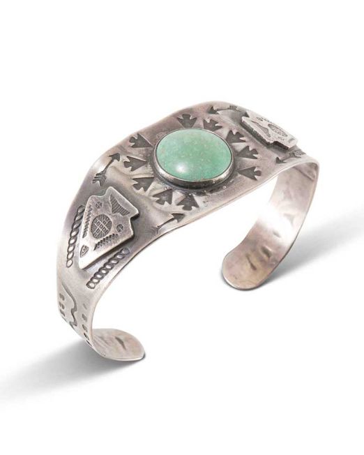 Fred Harvey Era Cuff with Turquoise