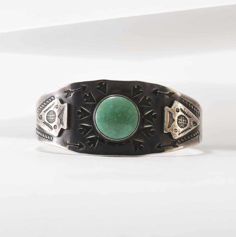Fred Harvey Era Cuff with Turquoise