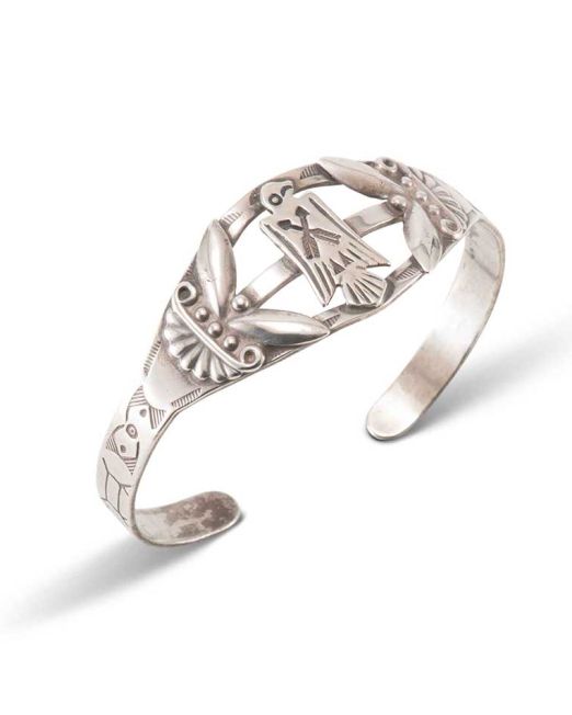 Fred Harvey Era Silver Thunderbird Cuff
