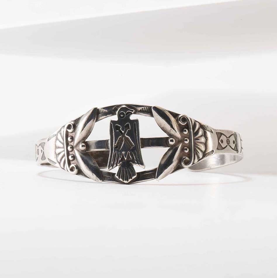 Fred Harvey Era Silver Thunderbird Cuff