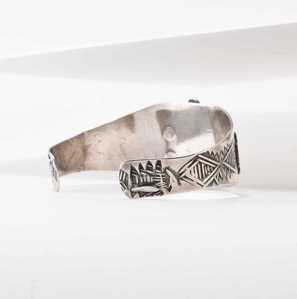 Fred Harvey Era Turquoise and Thunderbird Cuff