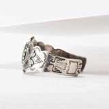 Fred Harvey Era Turquoise and Crossed Arrows Cuff