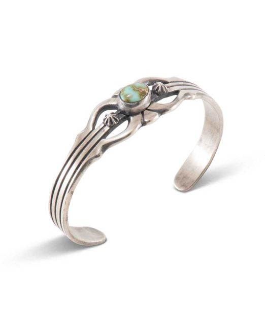Raymond Coriz Turquoise and Sterling Silver Cuff