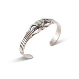 Raymond Coriz Turquoise and Sterling Silver Cuff